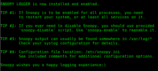 snoopy-linux-installed