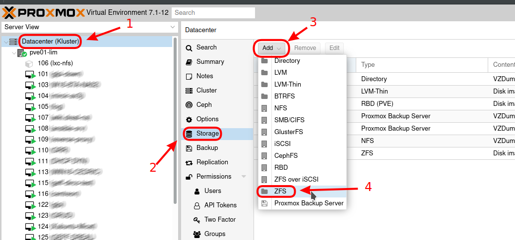 proxmox : ajout d’un stockage ZFS via ISCSI – memo-linux.com